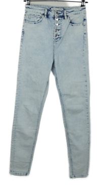 Dámské světlemodré super high waist rifle Stradivarius