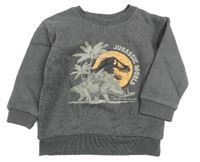 Tmavošedá mikina s dinosaurem - Jurský svět 