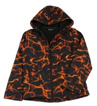 Černo-oranžová vzorovaná softshellová bunda s kapucí Mountain Warehouse
