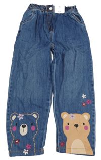 Nové - Modré paper bag rifle s medvídky Tu