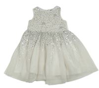 Bílé tylové šaty s flitry Little kids