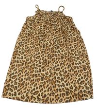 Béžovo-hnědé leopardí šaty George