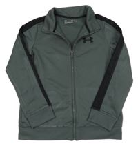 Tmavošedo-černá sportovní propínací mikina Under Armour