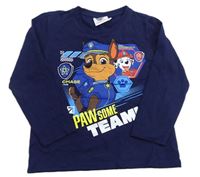 Tmavomodré triko s Paw Patrol zn. Nickelodeon