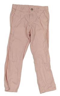 Světlerůžové plátěné chino kalhoty H&M