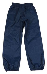 Tmavomodré šusťákové kalhoty