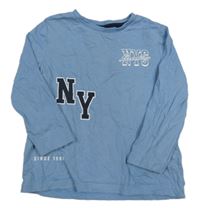 Světlemodré triko s nápisy F&F