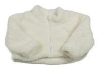 Smetanová huňatá oversize mikina