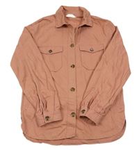 Růžová riflová košilová bunda H&M