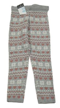 Nové - Šedé pletené legíny se vzorem Primark