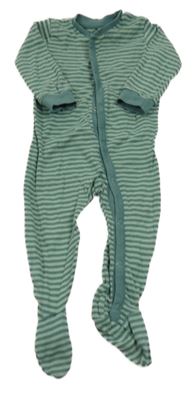 Zeleno-světlezelený pruhovaný overal Lupilu 