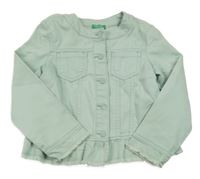 Mentolová bunda riflového vzhledu Benetton