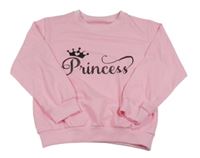 Světlerůžová mikina s nápisem 
