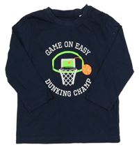 Tmavomodré triko s košem Topolino