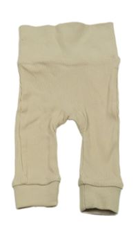 Béžové žebrované tepláky Ergee