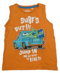 Oranžové tílko s autem C&A