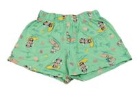 Světlezelené bavlněné kraťasy s Minnie a Daisy LC Waikiki 