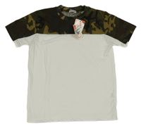 Nové - Bílo-khaki tričko A2Z