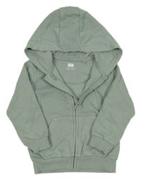 Zelenošedá propínací mikina s kapucí F&F