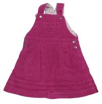 Růžové manšestrové laclové šaty Jojo Maman Bébé