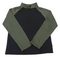 Černo-khaki sportovní mikina Ergeenomix