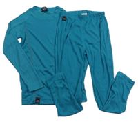 2Set - Modrozelené žebrované spodní triko + kalhoty Everhill