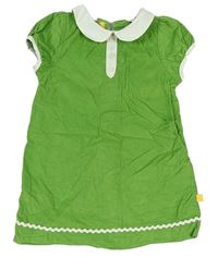 Zelené manšestrové šaty s límečkem zn. Mothercare