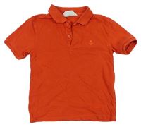 Tmavooranžové polo tričko s kotvou H&M
