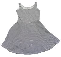 Bílo-černé pruhované šaty H&M