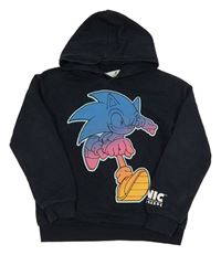Černá mikina se Sonicem a kapucí H&M
