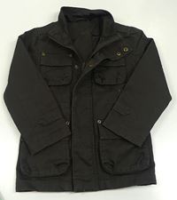 Tmavohnědá plátěná podzimní parka M&S