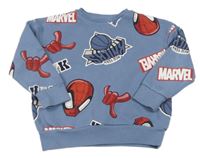 Modrošedá mikina se Spider-many zn. PRIMARK