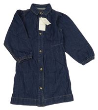 Nové - tmavomodré riflové propínací košilové šaty SCOTCH&SODA