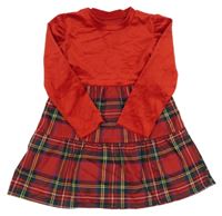 Červeno-kostkované šaty 