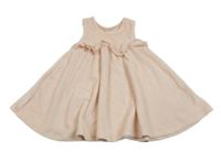 Světlerůžové sametové šaty s volánkem M&S