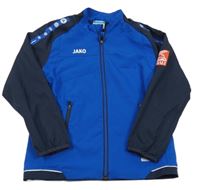 Safírovo-tmavomodrá šusťáková sportovní bunda s logem JAKO