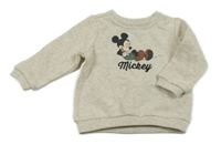 Světlebéžová melírovaná mikina s Mickey C&A