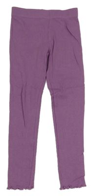 Fialové žebrované legíny PRIMARK