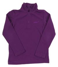 Purpurová fleecová funkční mikina s logem gelert