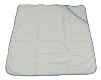 Bílo-modrá froté zavinovací osuška s kapucí Chick Pea