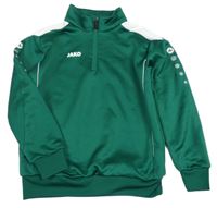 Tmavozeleno-bílá thermo mikina s logem JAKO