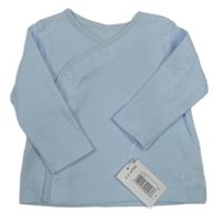 Nové - světlemodré žebrované zavinovací propínací mikinotriko Matalan