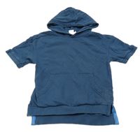 Tmavomodrá mikina s kapsou a kapucí miniclub