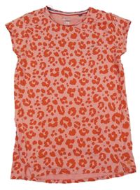 Růžovo-červemé vzorované tričko Quapi