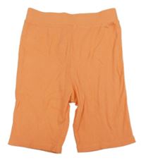 Oranžové žebrované legínové kraťasy PRIMARK