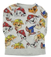 Světlešedá melírovaná mikina s PAW PATROL C&A