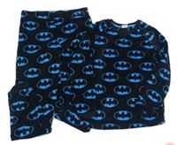 Černo-modré chlupaté pyžamo s Batmanem George