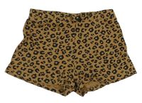 Béžové bavlněné kraťasy s leopardím vzorem H&M