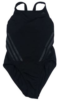 Černé jednodílné plavky s logem Adidas