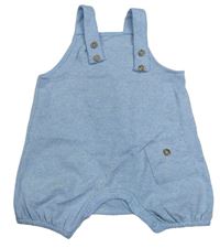 Světlemodré melírované úpletové laclové kraťasy s kapsou zn. Matalan